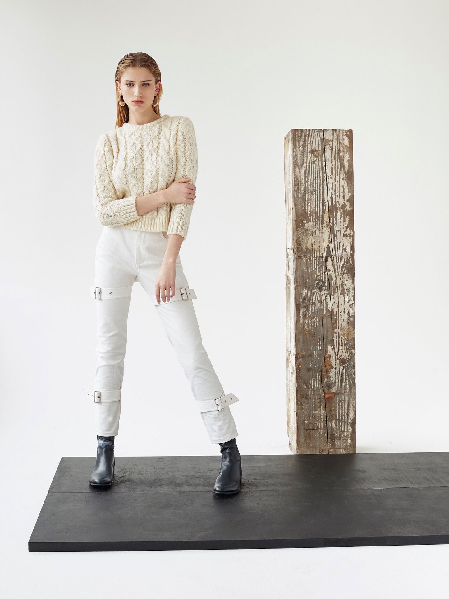 Crewneck Cable Sweater